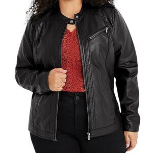 Maurices PLUS SIZE Faux Leather Jacket I Size: 1X